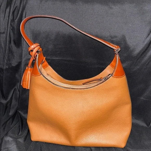 Dooney & Bourke Large Cambridge Brown‎ Pebbled Leather Hobo Shoulder NWOT $329 - Picture 8 of 11
